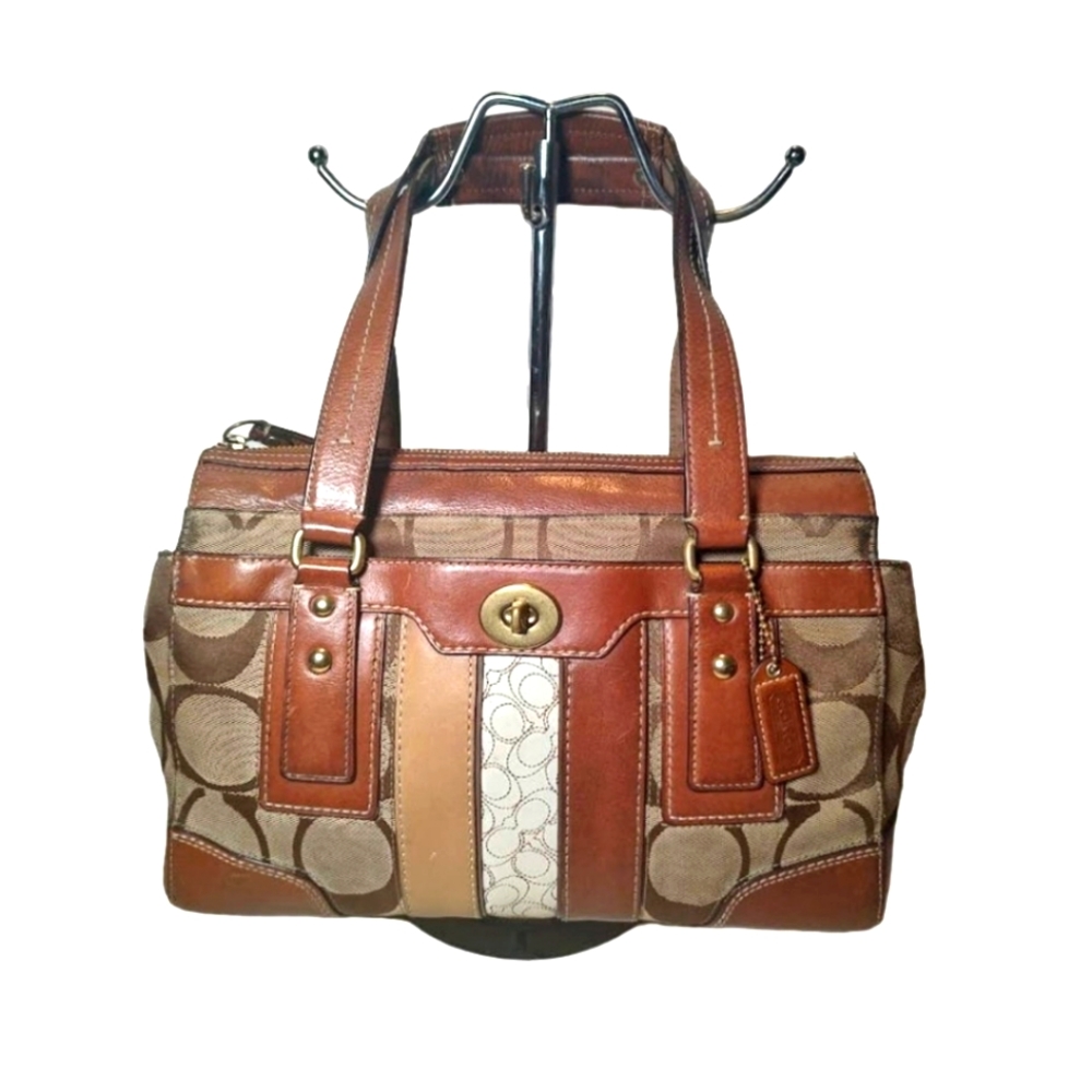 Coach Multicolor Leather & Fabric Satchel D0773-11071